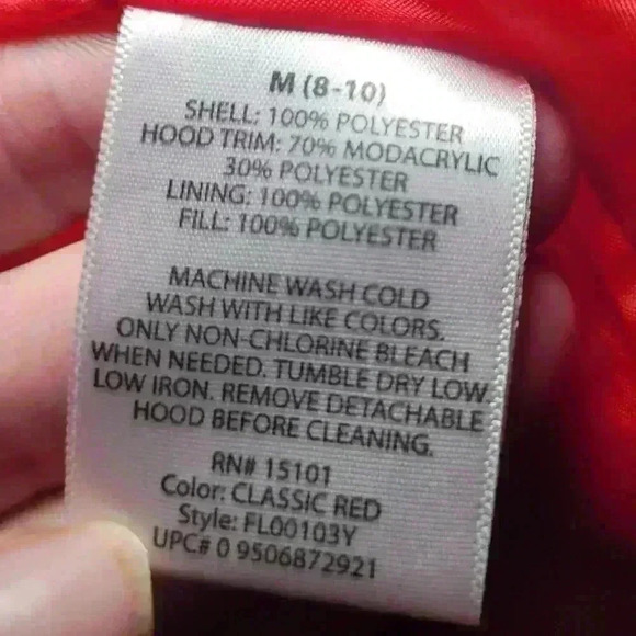 Faded glory puffer jacket with removable hood size medium - Picture 8 of 8